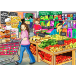 A4 "Lets Shop" 36 Piece Wooden Puzzle    